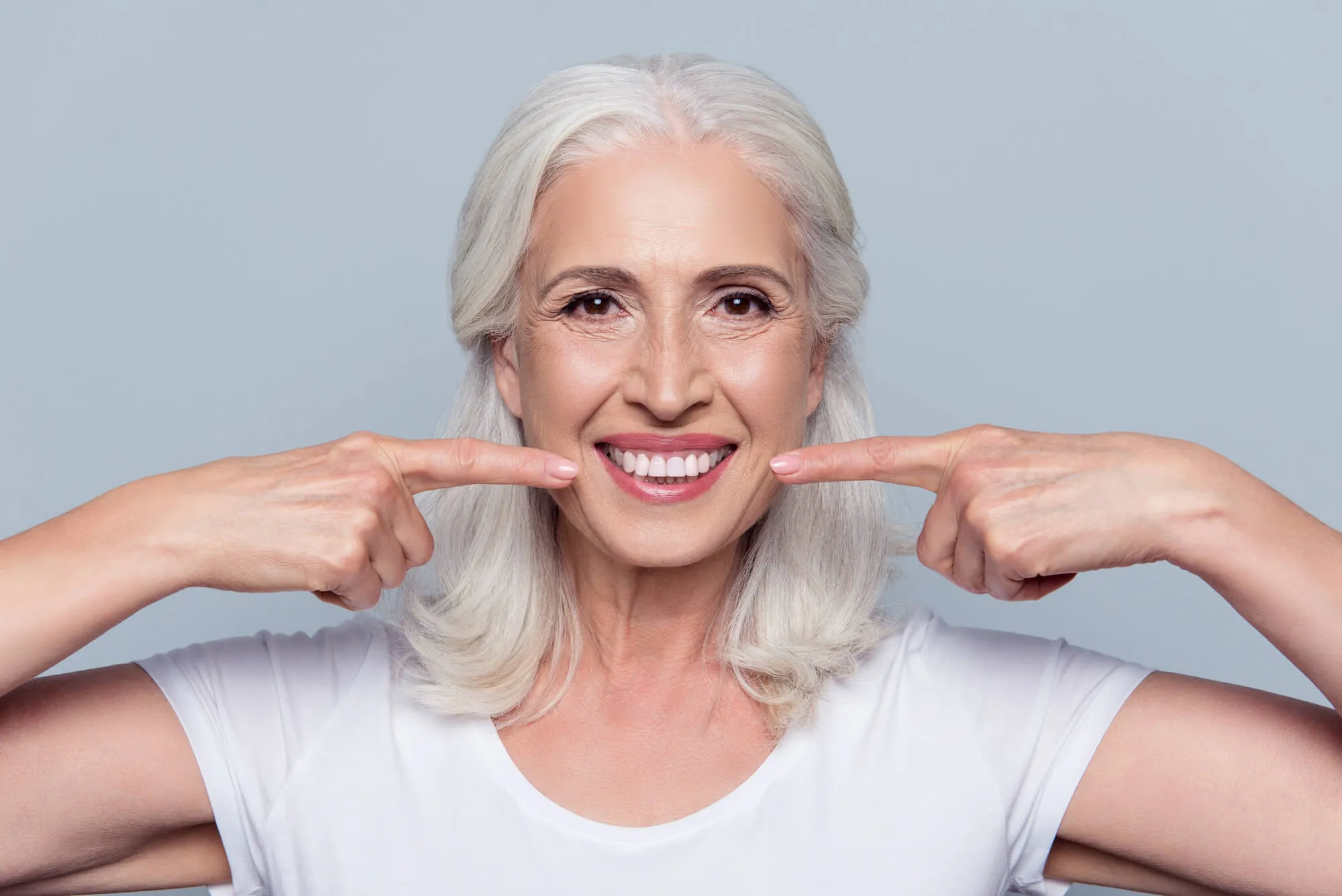 beautiful lady wearing dental implants leesburg va