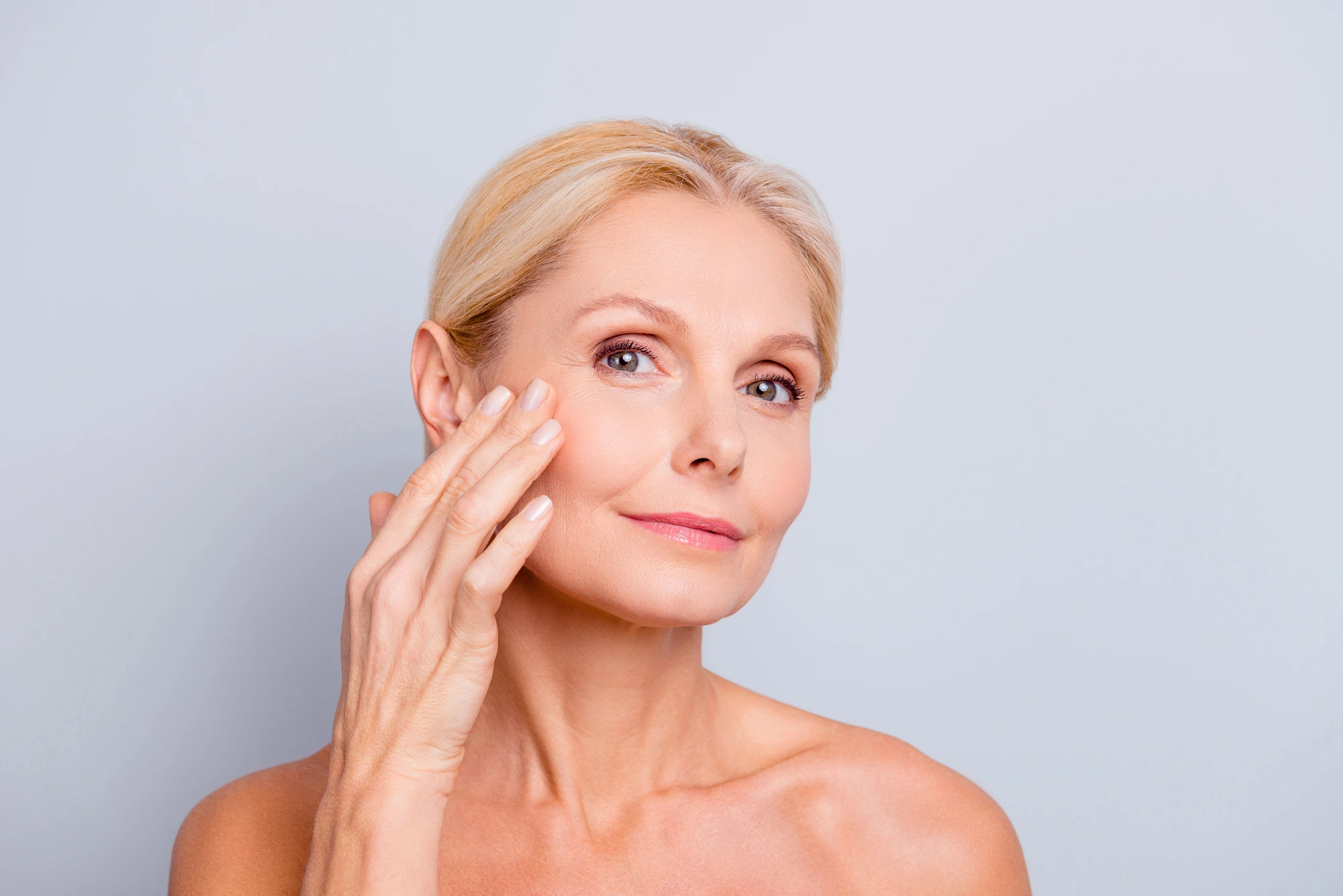 woman before getting botox in Leesburg, VA