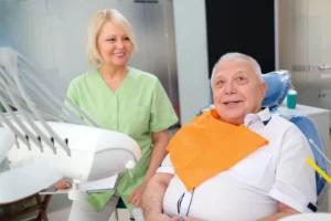 man at a family dentist in Leesburg, VA